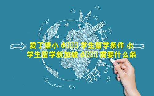 爱丁堡小 🐝 学生留学条件 小学生留学新加坡 🐟 需要什么条件